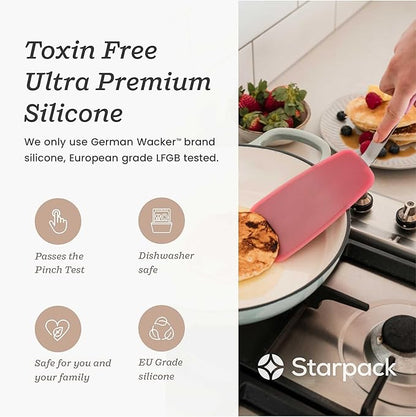 Starpack 'Flex & Flip' Flexible Silicone Turner Spatula (Large) - High Heat Resistant Spatulas for Cooking Egg 600°F - Silicone Pancake Turner Spatula, LFGB Grade Non Stick Rubber Kitchen Utensils