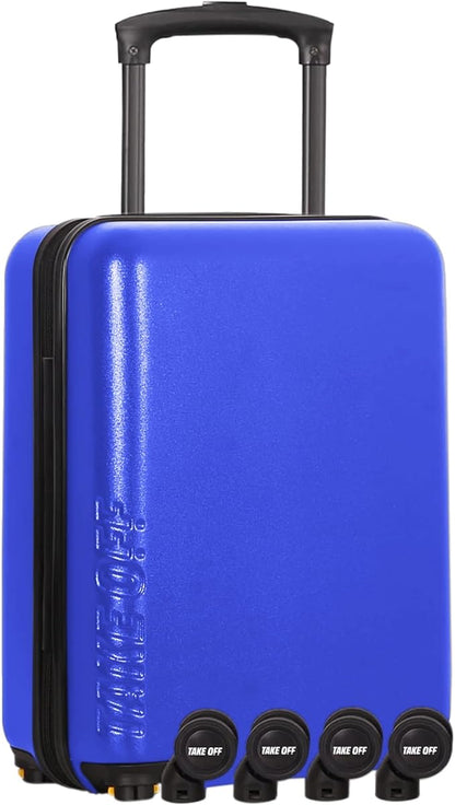 Take OFF Luggage Personal Item 3.0 – 18x14x8 Underseat Carry On with Removable Wheels – TSA Lock, Hardshell Suitcase – Fits Tight Airline Size Rules – No-Fee Lightweight Travel Bag
