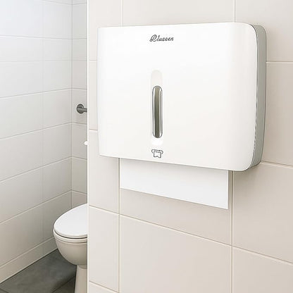 Paper Towel Dispenser Wall Mount Commercial Pack of 3 White Holder Fits Multifold Hand Towels for Kitchen Bathroom