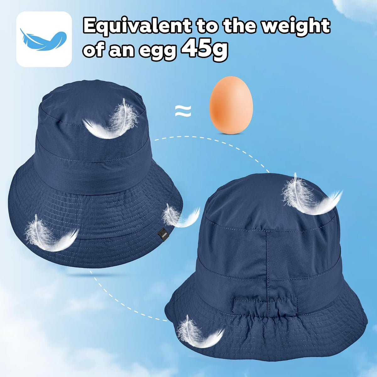Sukeen Lightweight Bucket Hat for Women Quick-Dry Hiking Hat Packable Foldable UV Sun Hat for Outdoor Activities