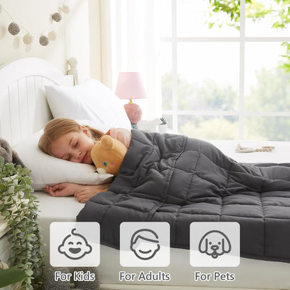 L'AGRATY Weighted Blanket - 36"x48" 3lbs Weighted Blanket Microfiber Material with Glass Beads Small Blanket for All-Season Summer Fall Winter Soft Thick Blanket