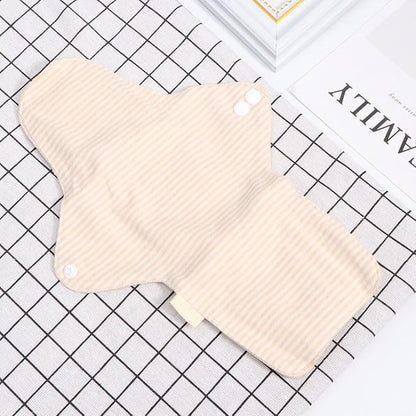 2pcs Reusable Washable Cloth Menstrual Pads for Women Soft Breathable Organic Cotton Panty Liners with Strong Absorbency Foldable Sanitary Towels for Period and Postpartum Care