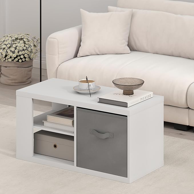 Furinno Viola Coffee Table, 3-Tier Modern Coffee Table