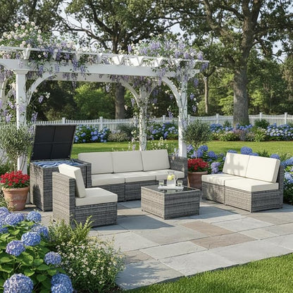 Tangkula 8 Pieces Wicker Patio Furniture Set