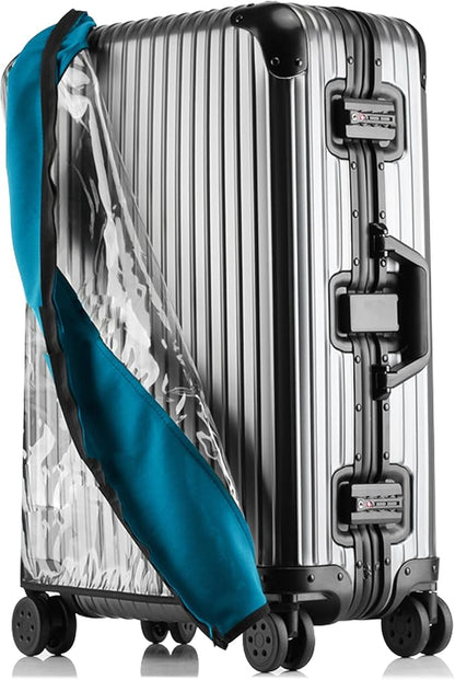 Transparent PVC Suitcase Cover, No Disassembly Required Clear Luggage Protector Suitcase Cover