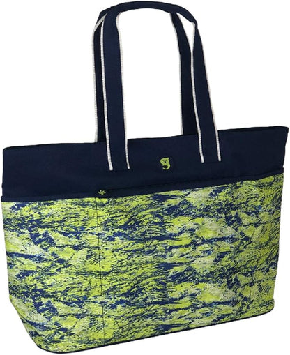 geckobrands Oversized Beach Tote – Large and Stylish Beach Bag with 4 Exterior Pockets and Zippered Internal Compartment