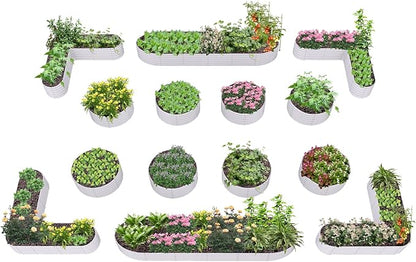 A ANLEOLIFE Set of 14, 18 Inch Tall Raised Garden Beds Kit, Heart-Shaped