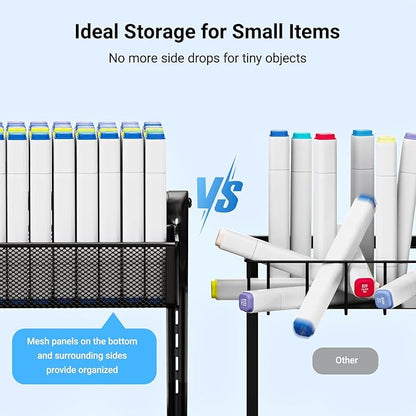 Under Sink Organizer, Metal Under Sink Organizers and Storage, Slide Out Pull Out Cabinet Organizer for Kitchen, Bathroom, Pantry, Laundry, Study, Black
