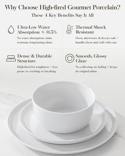 MALACASA 24-Piece Dinnerware Set