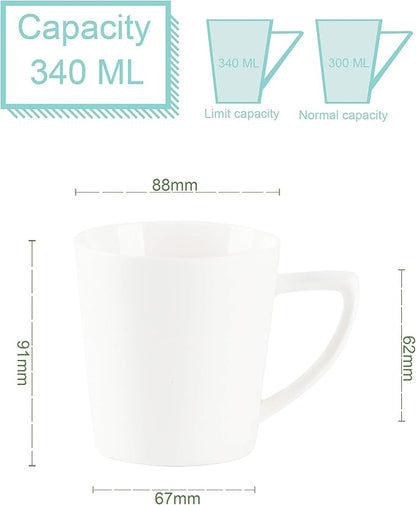Bone China Cone Shape, Elegance White 40pc Dinnerware Set