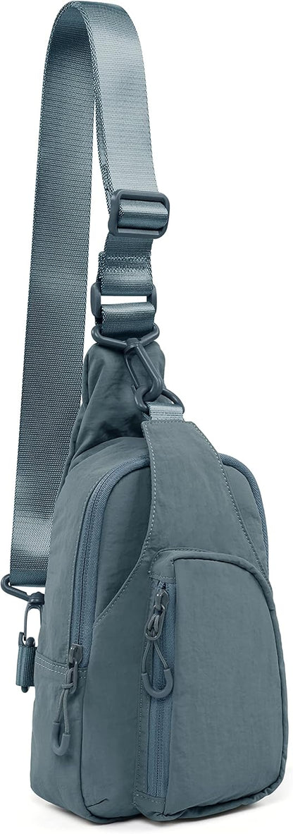 ODODOS Daily Sling Bag with Adjustable Straps Crossbody Chest Bag Lightweight Small Backpack for Casual Traveling Hiking