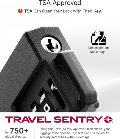 LUGGEX TSA Locks for Luggage, Suitcase Locks TSA Approved, Luggage Locks, Ease of Use & Durable