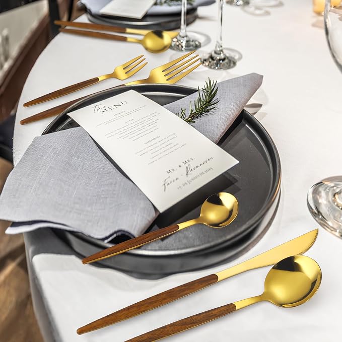 20-Piece Gold Silverware Set
