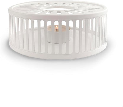 Creano White Stainless Steel Tea Warmer with Tea Light Holder - Stable Rattles Not - Rechaud Suitable for All Teapots
