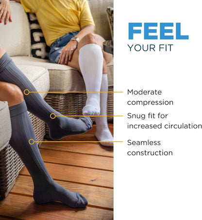 Medical Grade Compression Socks for Men & Women 15-20 mmHg by OrthoSleeve (Black Polka Dot, Small)