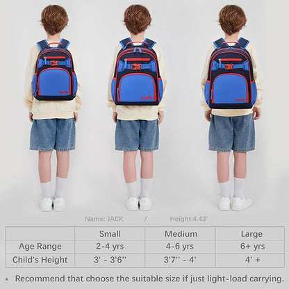 Cute Mini Toddler Backpacks for Boys 2-4 Little Kids Backpack Preschool Bookbag (Navy Blue Black)