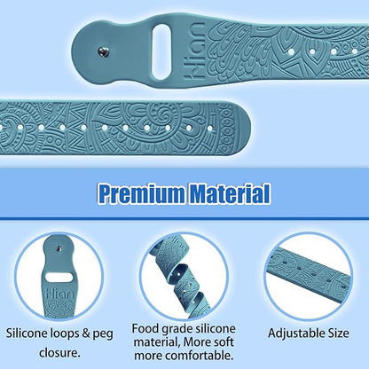 Hion Motion Sickness Bracelets Sea Sickness Wristbands for Motion Sickness/Morning Sickness/Pregnancy Nausea Anti Nausea Wristband Acupressure Nausea Bands Motion Sickness Bands（2Pairs-Bule+Beryl）