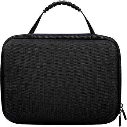 Juntan 10 Slots Hard Watch Travel Case, Portable Nylon Zipper Storage Organizer Box for Men Women with Soft Compressible Foam Pillow Black