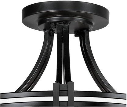 Possini Euro Design Deco Modern Close to Ceiling Light Semi Flush Mount Fixture 16" Wide Oil Rubbed Bronze Brown Marbleized Glass Bowl Shade Bedroom Hallway Living Room Dining Room Bathroom Kitchen