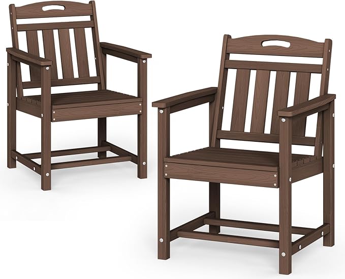 Set of 2 Weatherproof Patio Chairs
