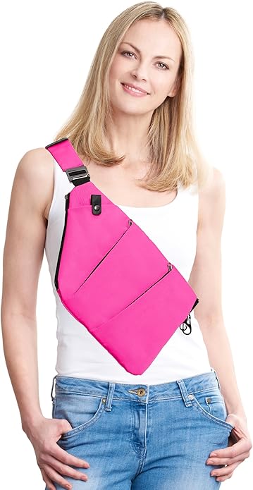 Anti Theft Crossbody Travel Bags for Women Men Cross Body Slim Sling Handbags with S Hook Antitheft