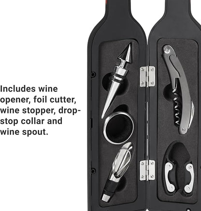 Let's Make Memories Personalized Photo 5-Piece Wine Tool Set - Wine Bottle Opener - Pink