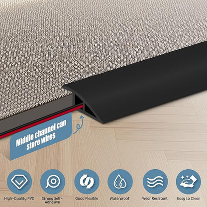Floor Transition Strip Door Threshold 79" Floor Transition Reducer Trim on The Edges Threshold Strip Self Adhesive Suitable for Doorways, Tiles, Carpet