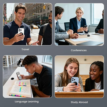 AIKYA AI Language Translator Device, Upgraded AI Translator, 135+ Language Translator, Real-time Voice/Photo/Recording Translation, BT5.4, Instant Language Translator for Travelling Business Study
