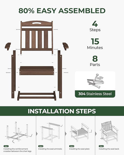 Set of 2 Weatherproof Patio Chairs