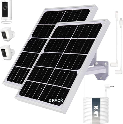 Solar Panel for Security Camera 2 in 1 Port 10W Ring Camera Solar Charger