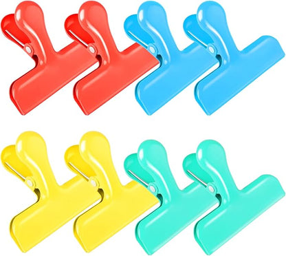 FINDMAG Heavy Duty Stainless Steel Chip Clips, Great for Kitchen Office to Seal Coffee, Chip Bags - Pack of 8