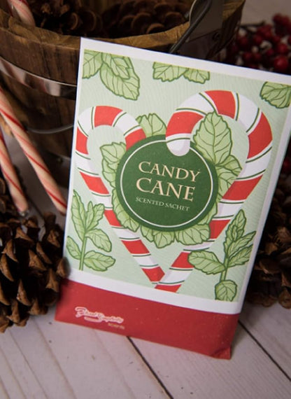 Floral Simplicity Candy Cane Scented Sachets Pack of 3, Fall & Winter - Long-Lasting Scented Bags, Home Fragrance, Air Freshener & Deodorizer for Closet, Room, Drawer, or Cars, Made in USA