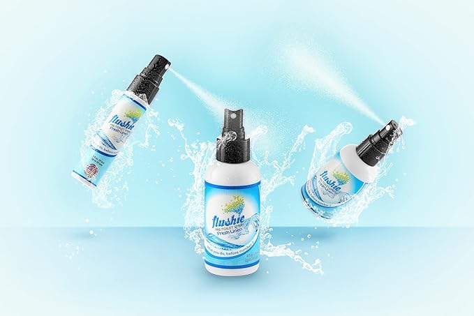 Flushie Pre-Toilet Sprays for Poop Travel Size Toiletries Bathroom Spray for Poop Spray for Toilet Deodorizer Traveling Essentials Poop deodorizer Poop Odor eliminator