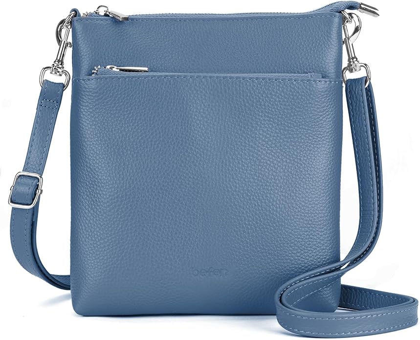 befen Genuine Leather Small Crossbody Purses for Women Travel Cross Body Bags Lightweight with Adjustable Shoulder Strap