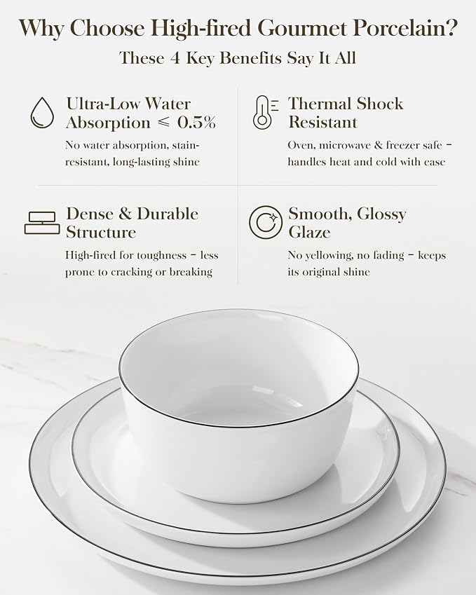 MALACASA 18-Piece Dinnerware Set