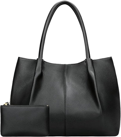 KKXIU Tote Bag for Women Vegan Leather Shoulder Purse Large Capacity Travel Bag