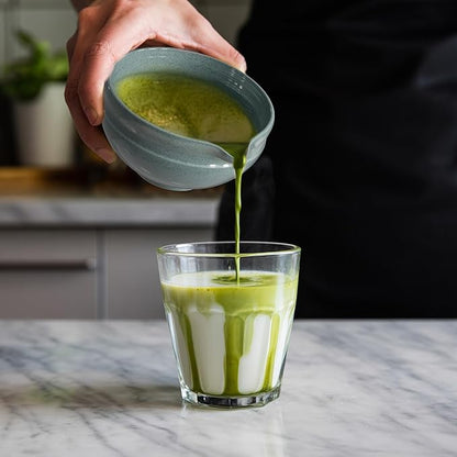 7 Pcs Matcha Whisk Set, Perfect Matcha Kit for Matcha Lovers Includes Ceramic Bowl, Bamboo Whisk, Holder, Scoop, Sifter & Cloth