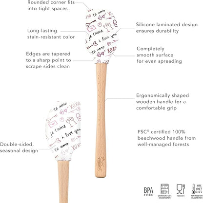 Tovolo Love Script Spatula, Kitchen Utensil for Food and Meal Prep, Baking, Mixing, Turning, and More
