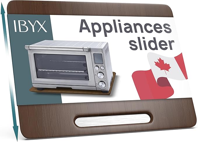 Ibyx Elegant Sliding Tray for Your Coffee Maker & Heavy Kitchen Appliances - Sturdy, Slides Easily from Under The Cabinet (Brown, 21" W x 15" D)