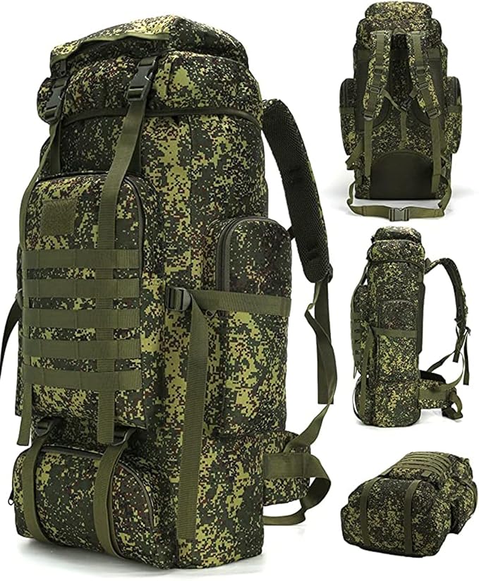 King'sGuard 70L Camping Hiking Backpack Tactical Backpack Military Molle Rucksack Backpack for Outdoor