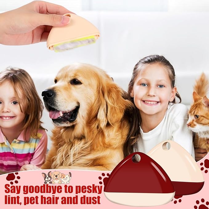 Good Life Lint Roller, Reusable Mini Lint Roller Pet Hair Remover, Portable Lint Roller, Washable Lint Roller, Portable Lint Remover for Clothes, Furniture, Dog & Cat Hair (4 Set)