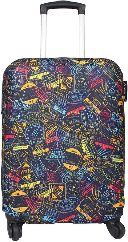 Explore Land Travel Luggage Cover Suitcase Protector Fits 31-32 Inch Case (Stamp, XL)