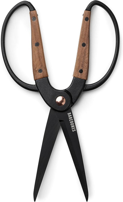 Barebones Garden Scissors - Walnut Scissors - Garden Supplies and Indoor Plant Accessories - Plant Shears with Wide Handles - Comfortable Fit Hand Pruners (Large)