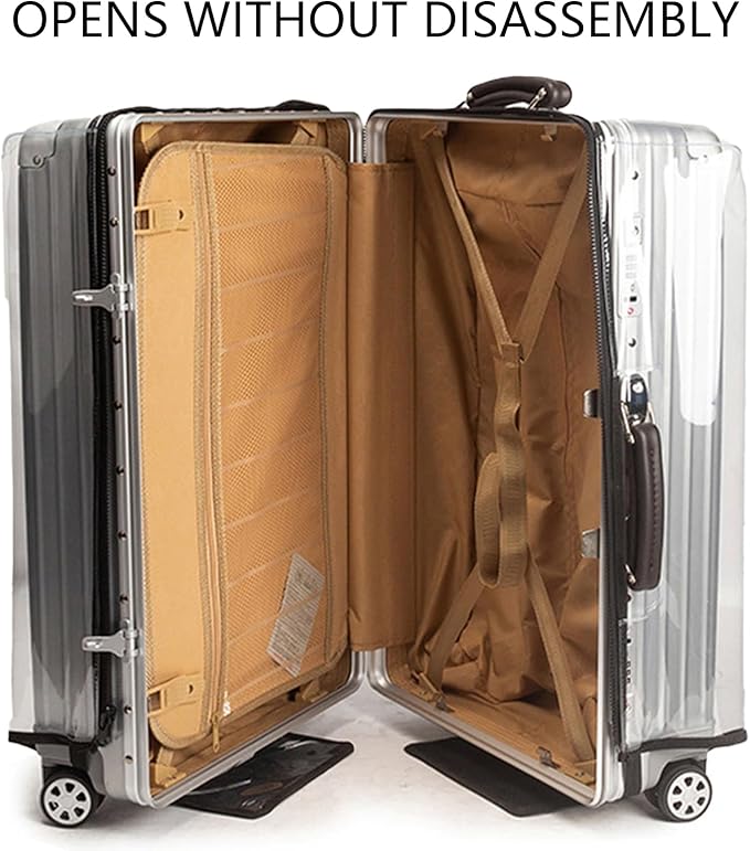 Transparent PVC Suitcase Cover, No Disassembly Required Clear Luggage Protector Suitcase Cover