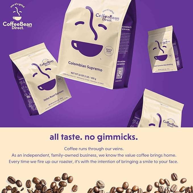 Coffee Bean Direct Super Dark Espresso, Whole Bean Coffee, Very Dark Roast, 5 Pound Bag (Pack of 1)