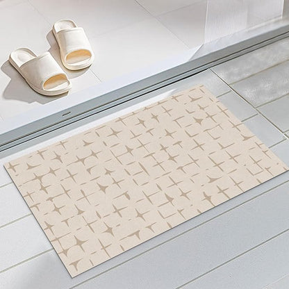 Ultra Thin Door Mat Indoor Entrance, 1/10 in Thin Door Mats for Inside Entry, Non-Slip Rubber Backing Washable Doormat, Fade Resistant, Absorbent, Low Profile Dirt Trapper, 30"X17"