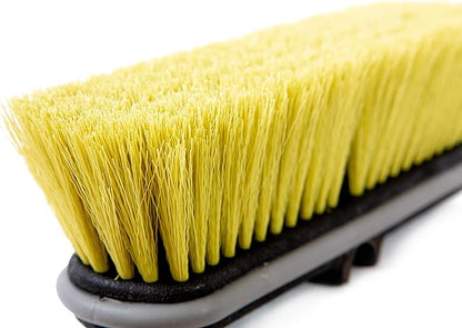DOCA Scrub Brush 7-30 Ft with Long Handle Extension Pole - Outdoor Broom and Scrubbing Brush for House Floor, Deck, Patio, Car - Medium Brush