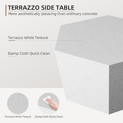 UPHA Outdoor Hexagon Coffee Table, Small Modern Minimalist Accent Tables