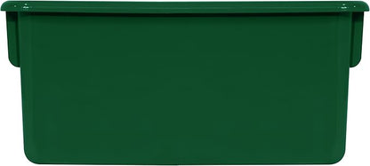 Wood Designs Cubby Storage Bin, Heavy Duty Plastic Containers for Kids Green Cubby Tray Set of 25