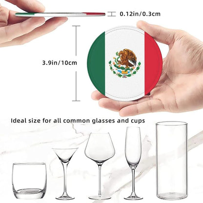 Mexican Flag Coasters for Drinks